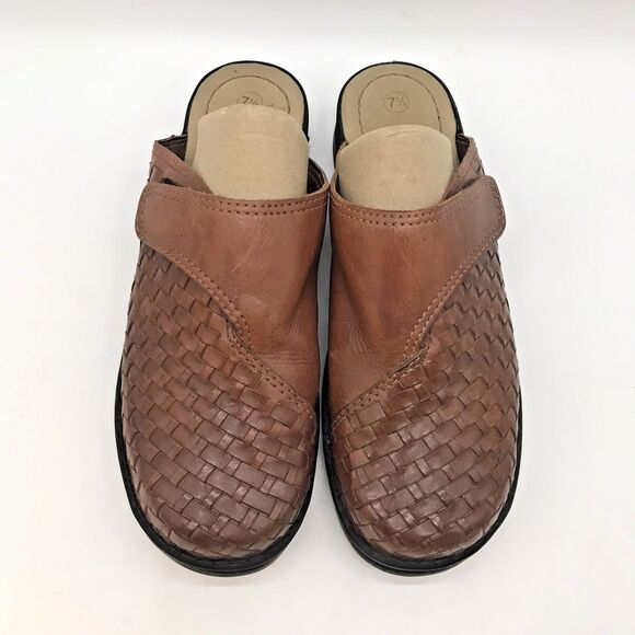 Predictions Leather Collection Woven Leather Mule Women's 7.5 Brown Slip-On Shoe - Picture 5 of 10